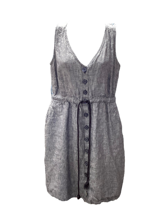 Kit Womens Linen Dress Navy S