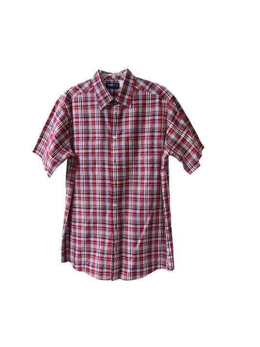 Travel Smart Roundtree Men's Shirt Red Plaid LT