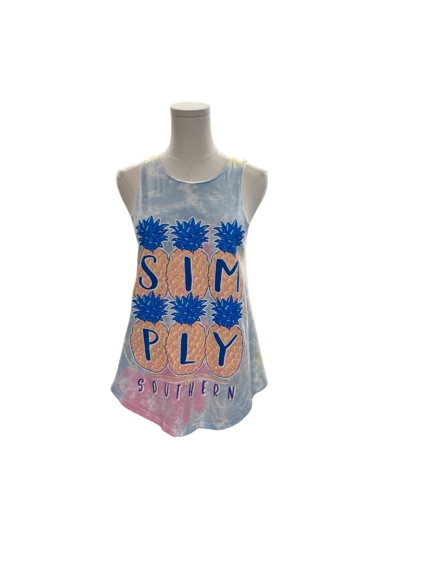 Simply Southern Jr Tank Blue Multi S
