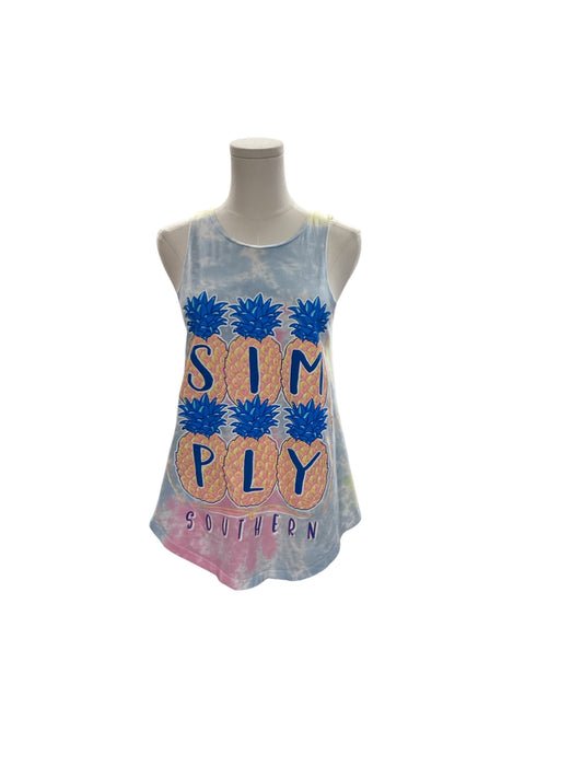 Simply Southern Jr Tank Blue Multi S