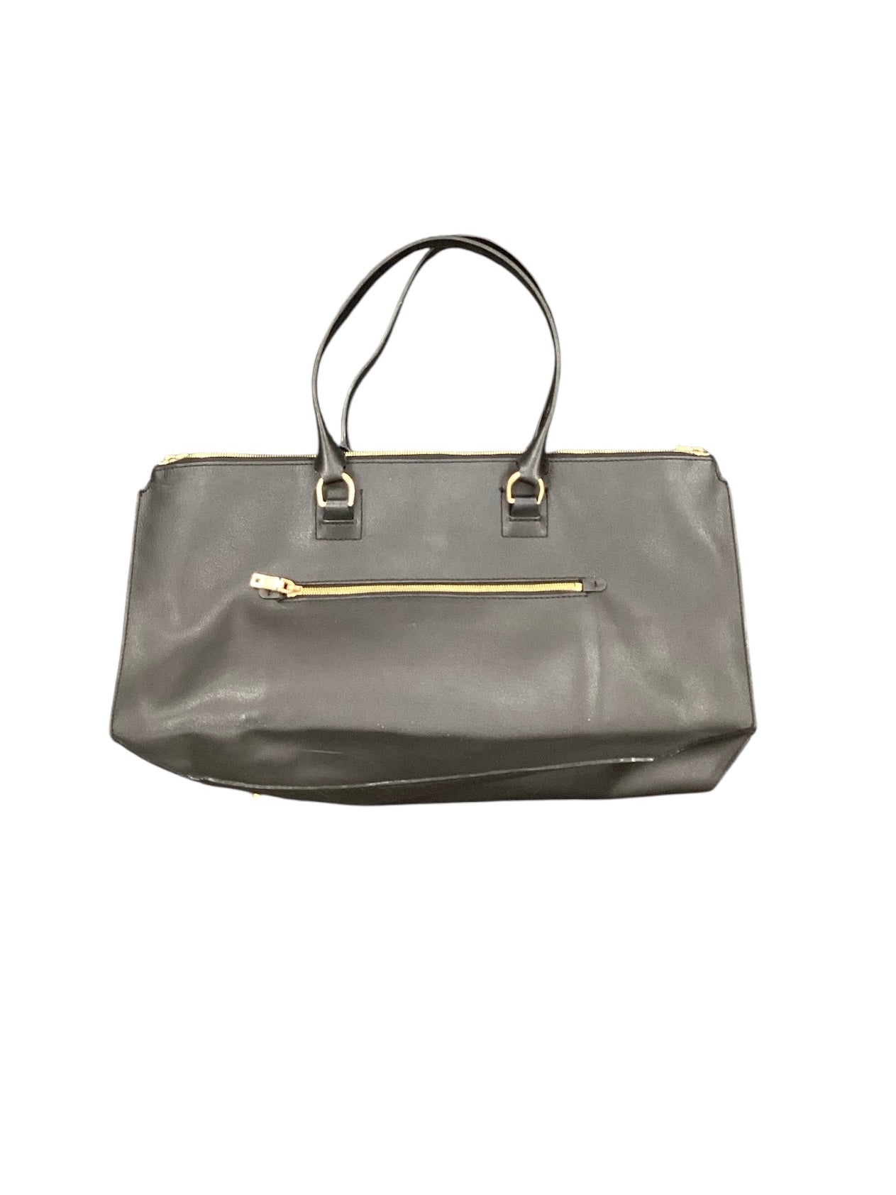 J.Crew Black Leather Tote Bag