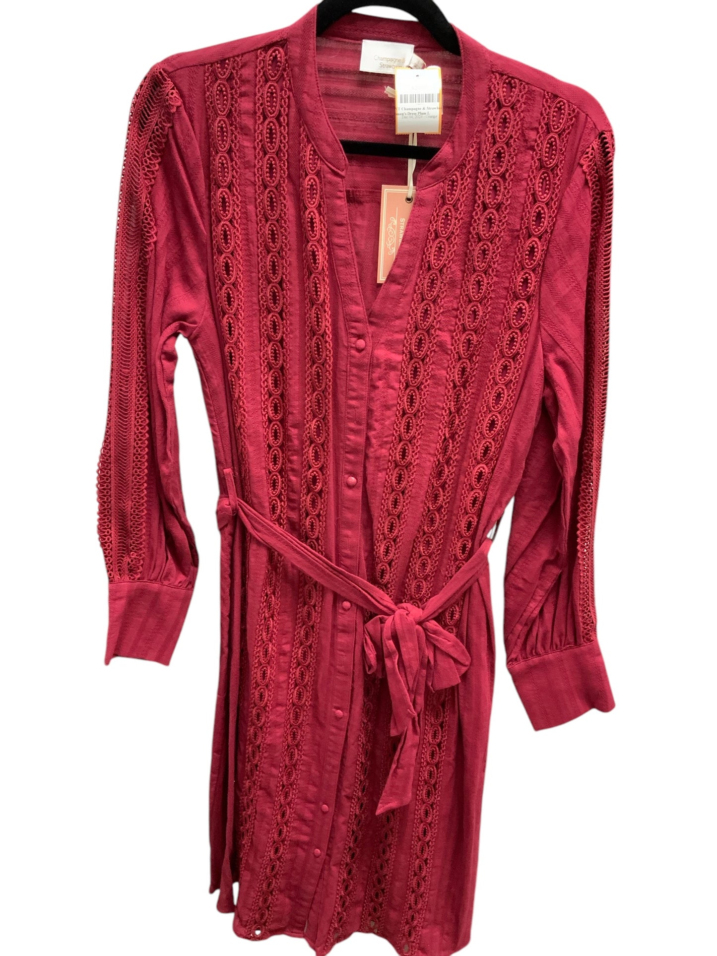 NWT Champagne & Strawberry Women's Dress Plum L