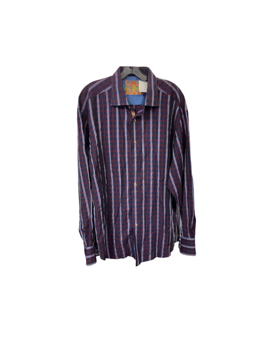 Robert Graham Men's Shirt Violet Blue 2XL