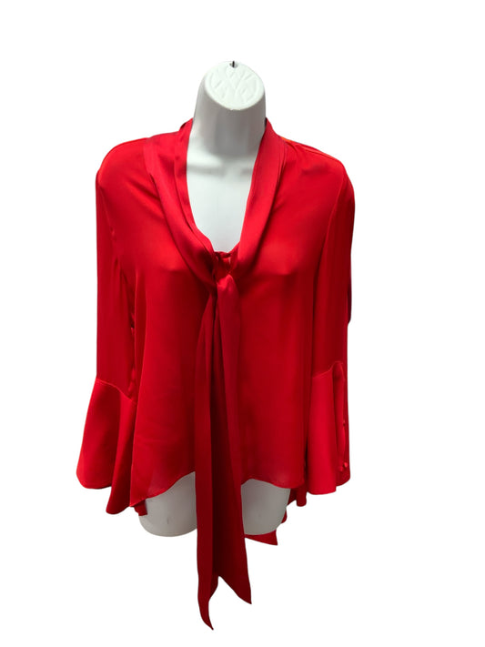 Alice + Olivia Women's Silk Blouse Red S