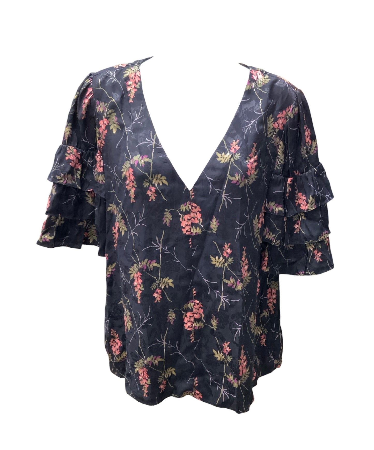 Rebecca Taylor Women’s Navy Floral Shirt 10