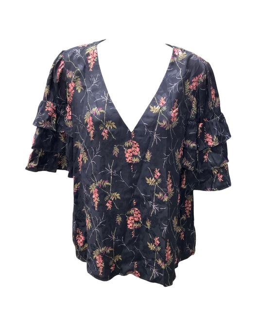 Rebecca Taylor Women’s Navy Floral Shirt 10