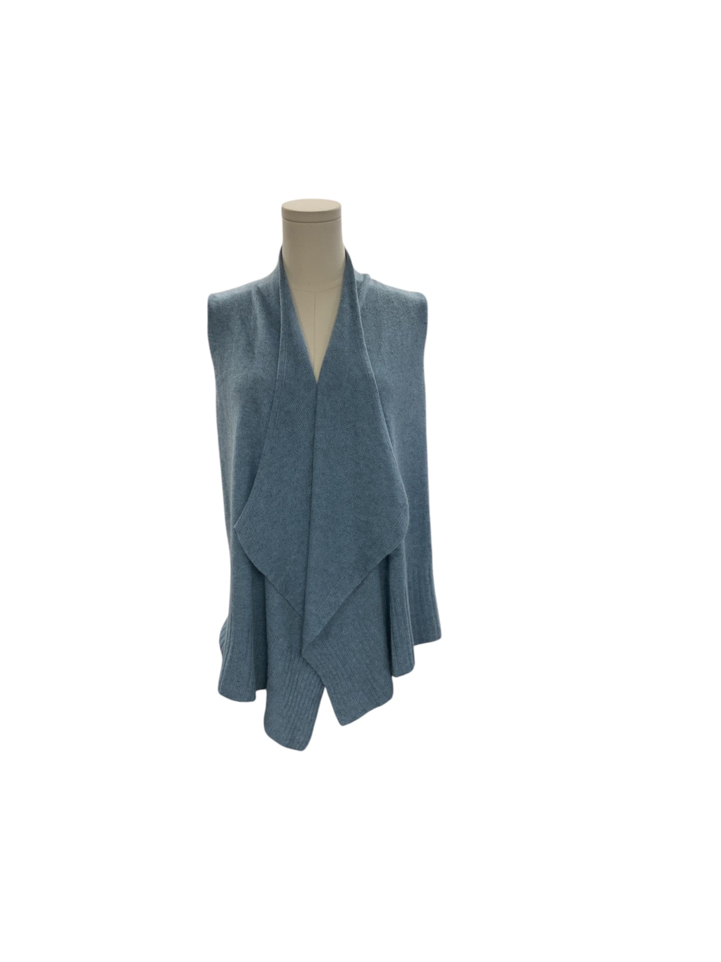Kinross Women's Sweater Vest Blue Cashmere S