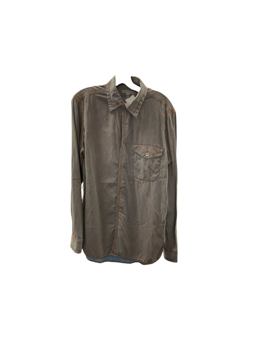 Martin Gordan Men's Shirt Gray Silk M