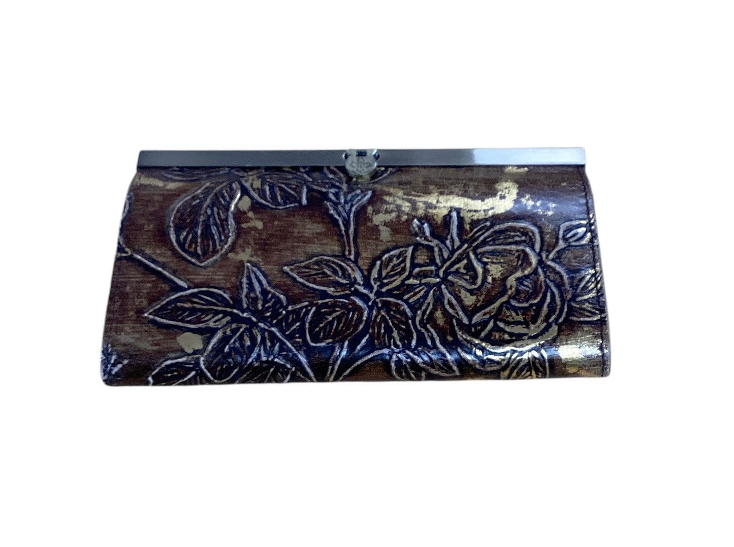Patricia Nash Brown Floral Wallet