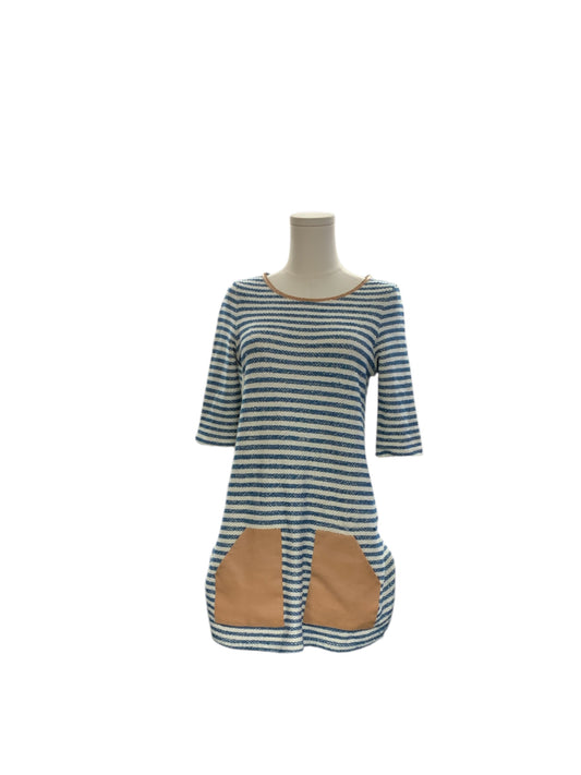 9 H15 Women's Dress Teal Stripe S
