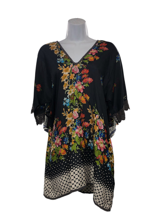 Johnny Was Women's Silk Tunic/Dress Coal XS