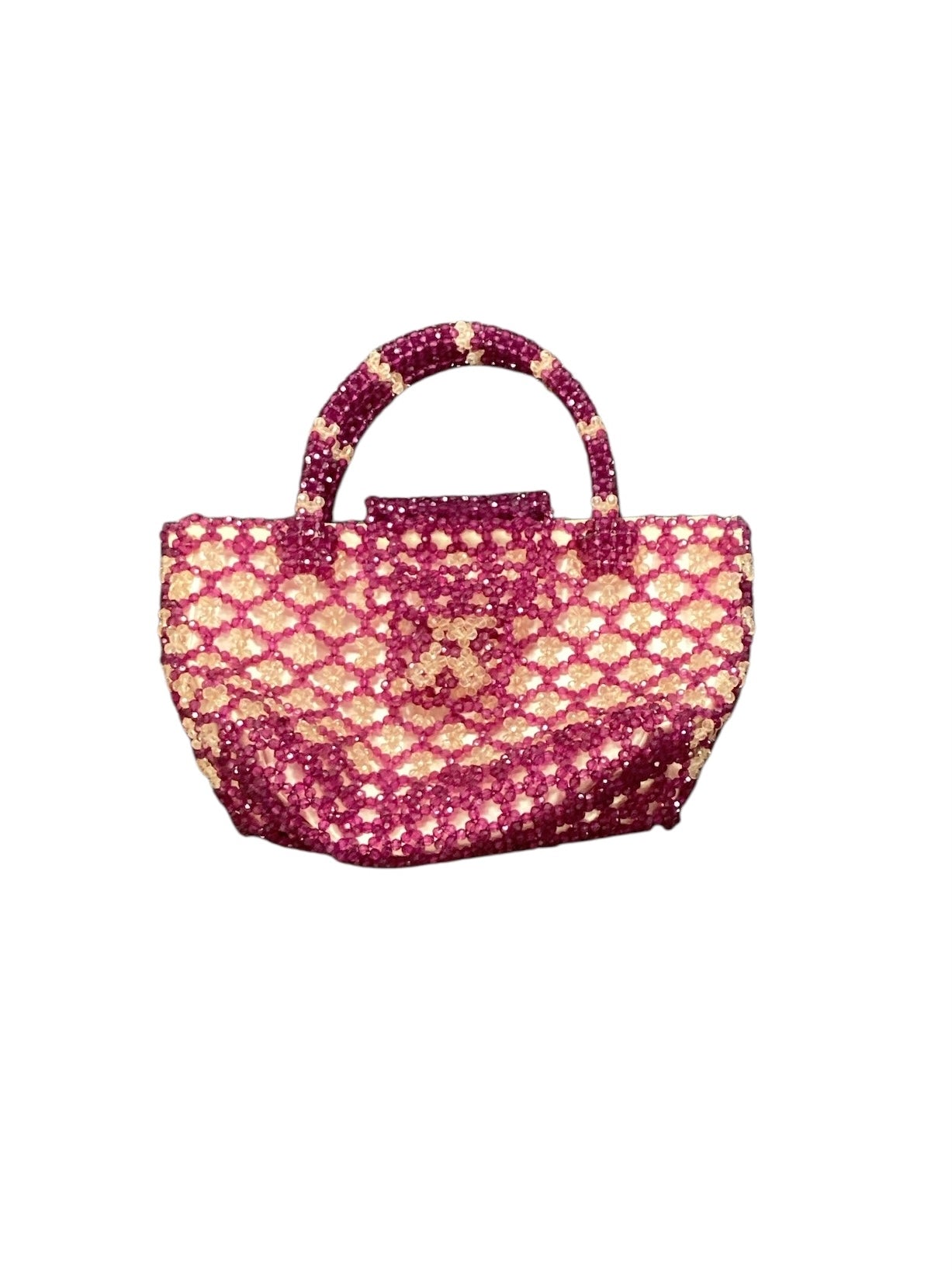 Purple Beaded Handbag