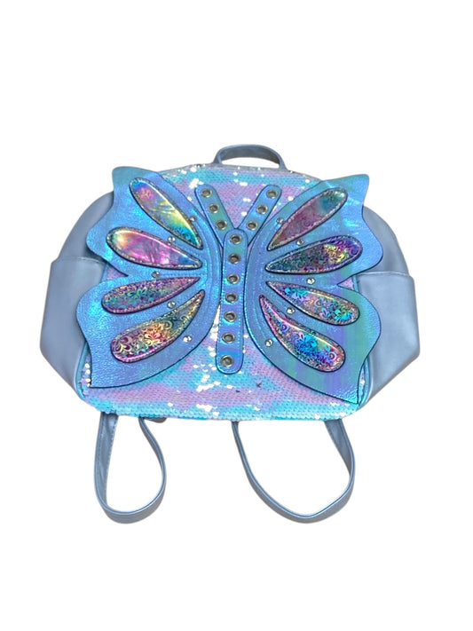 Blue Butterfly Backpack Purse