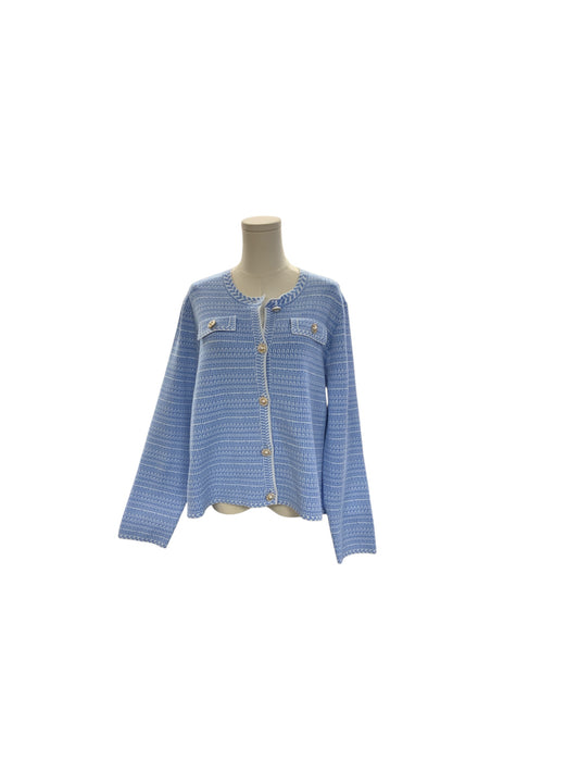 NWT Select + Trend Women's Sweater Jacket Blue 3X