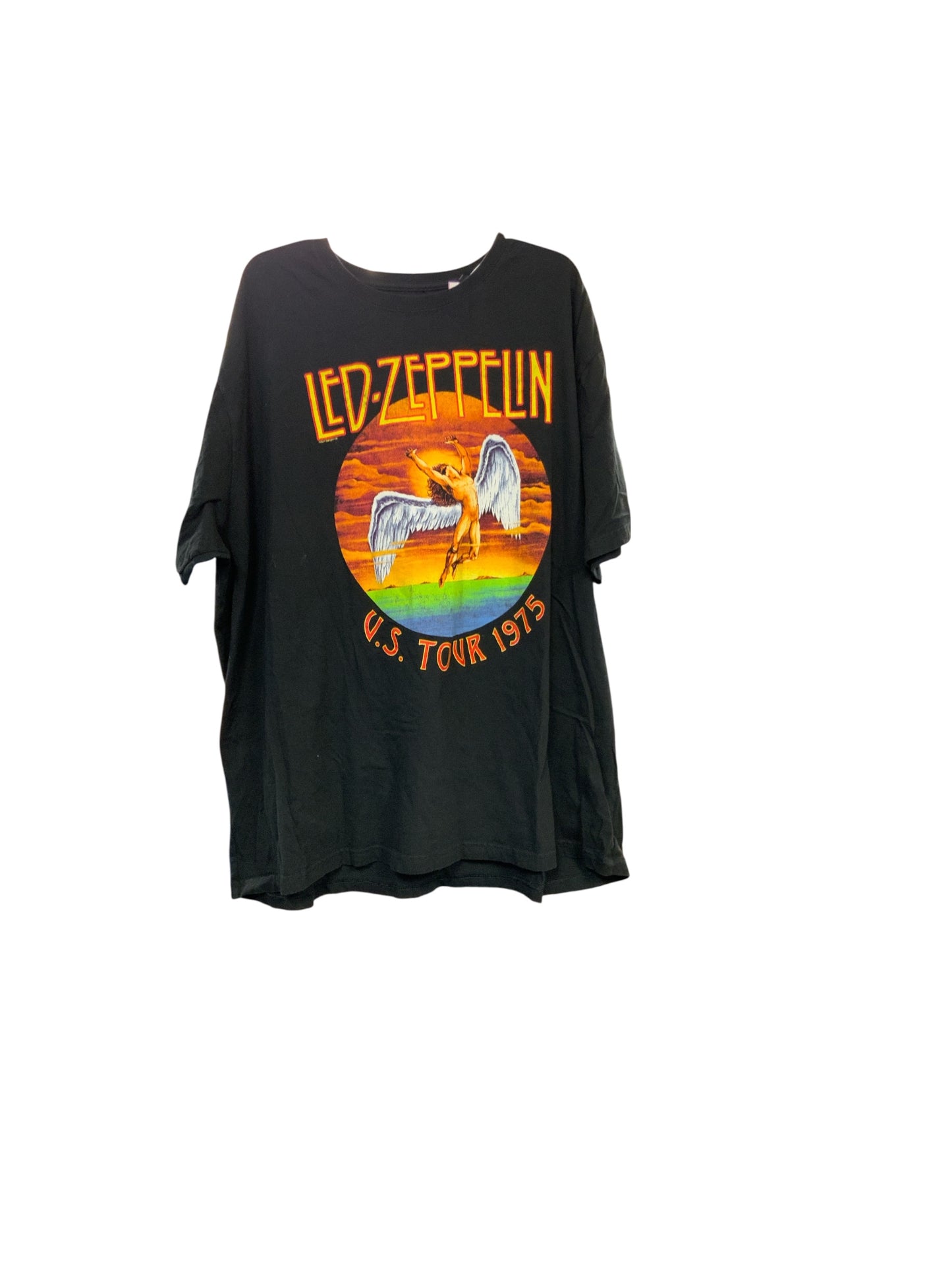 Led Zepplelin Men's 1975 Tee Black 4XLT