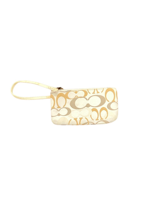 Coach White Logo Wristlet