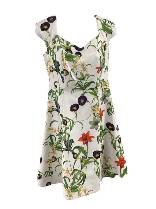 Forever 21 Women's Floral Dress Green XS