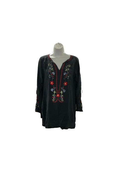 Biba Women's Tunic Black Silk 34/XS