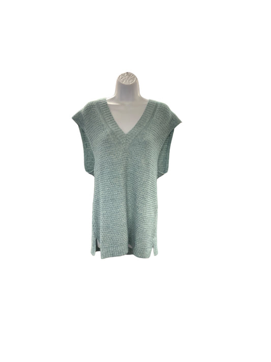 J Jill Women's Sweater Vest Aqua S Tall