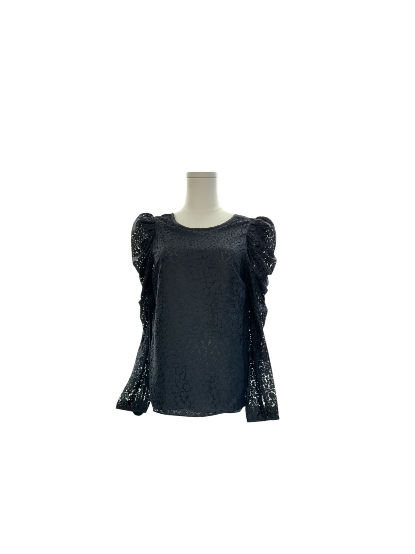 Kate Spade NY Women's Lace Blouse Black 2=XS