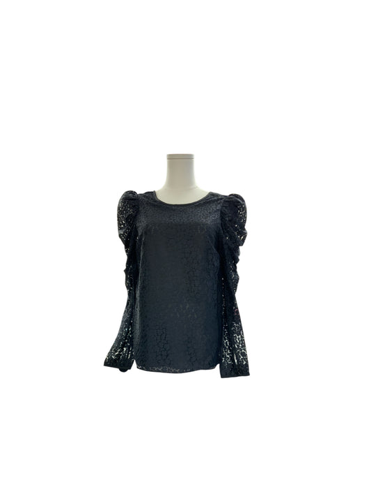 Kate Spade NY Women's Lace Blouse Black 2=XS