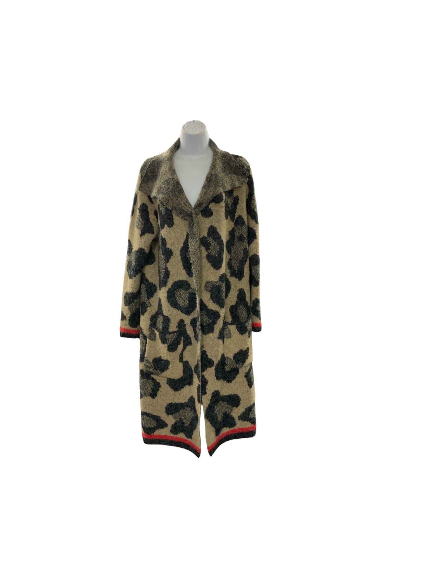 Joseph A Women's Sweater Coat Cheetah S
