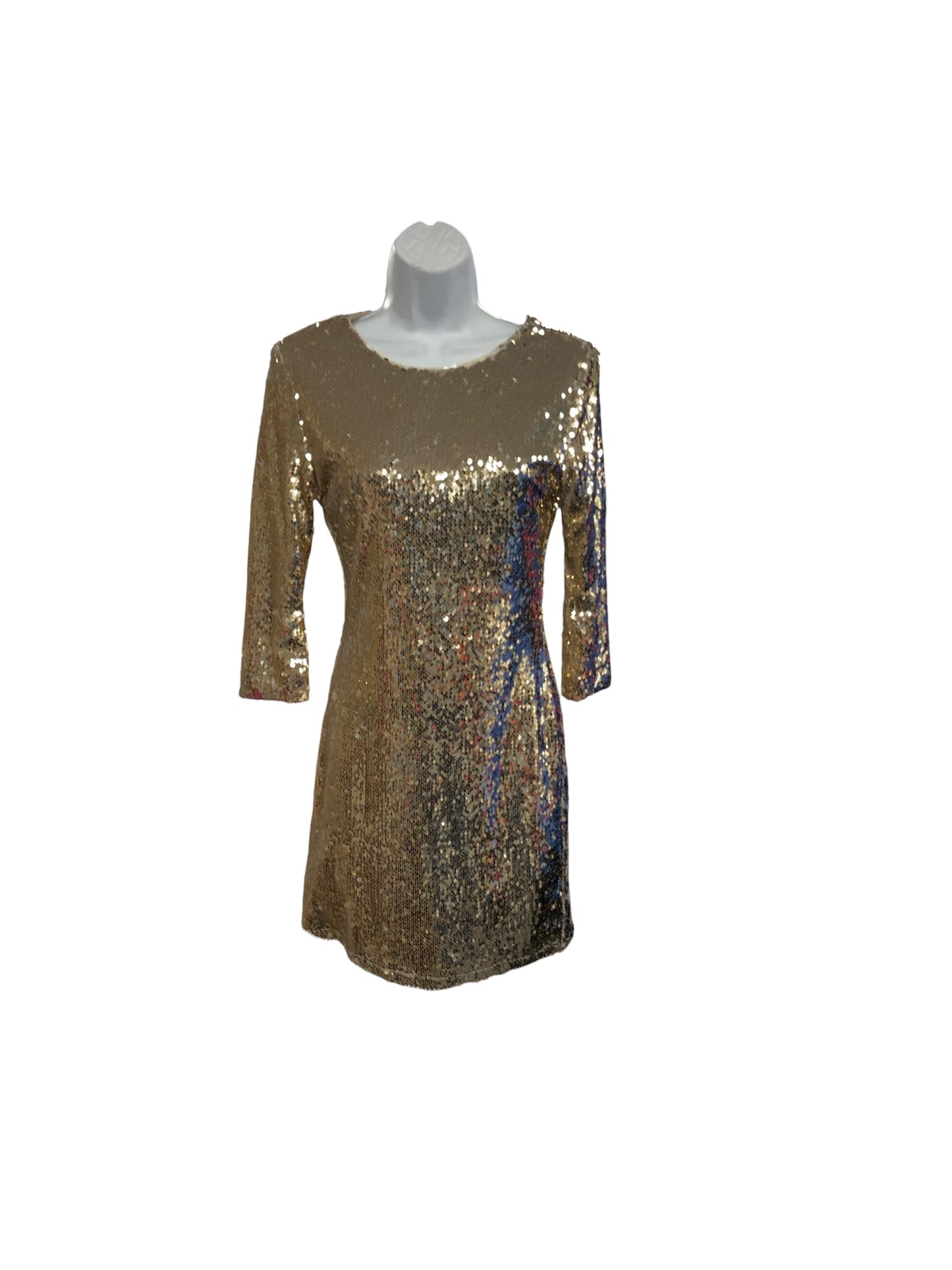 Lulus Women's Dress Gold Sequin XS