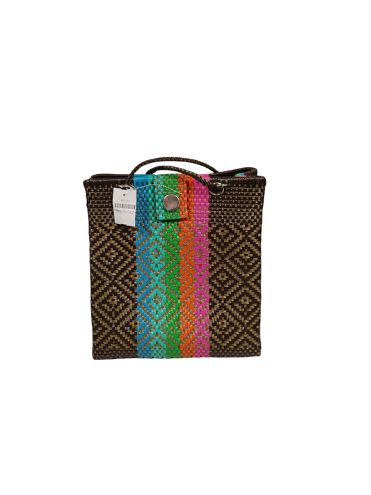 Multicolor Straw Tote Bag