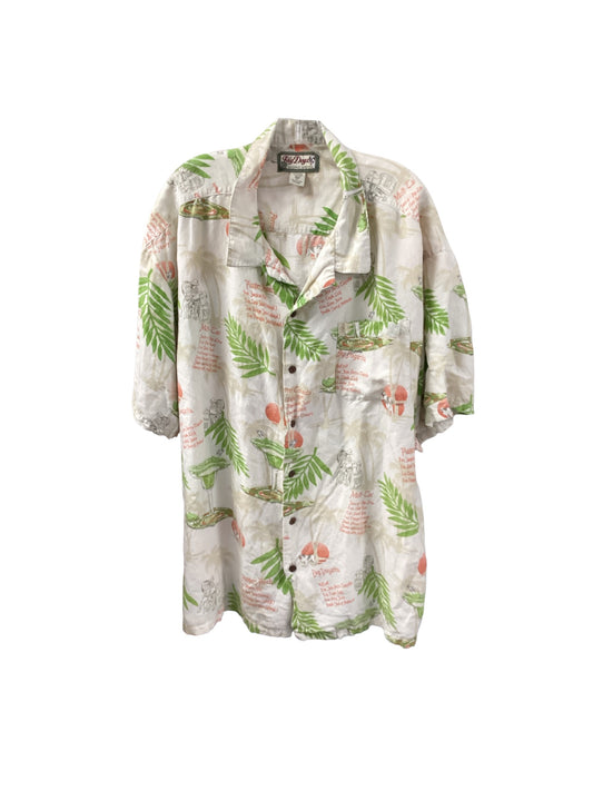 Big Dogs Men's Shirt Cream Tropical 3XL