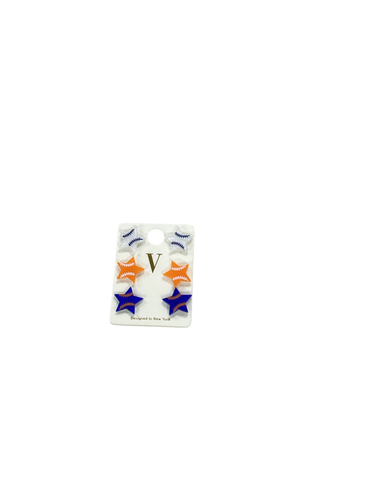 NWT Star Baseball Earrings