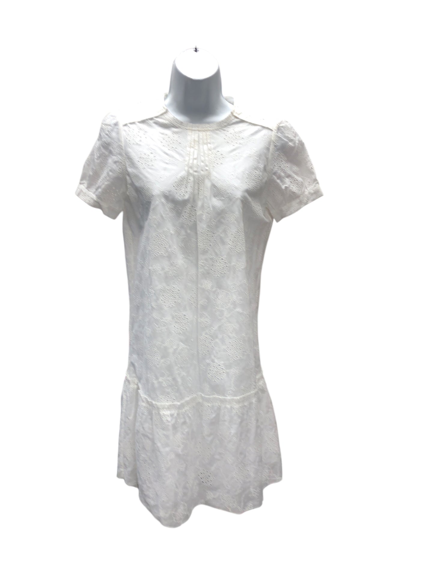 Coach Women's Eyelet Ruffle Dress White 0