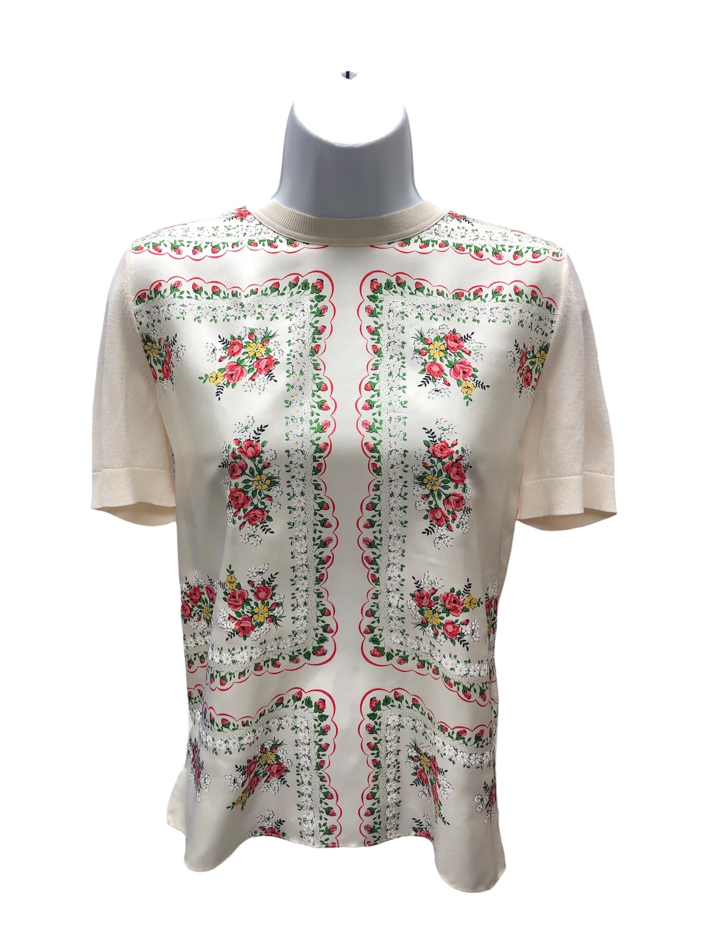 NWT Tory Burch Women's Silk Pullover Cream S