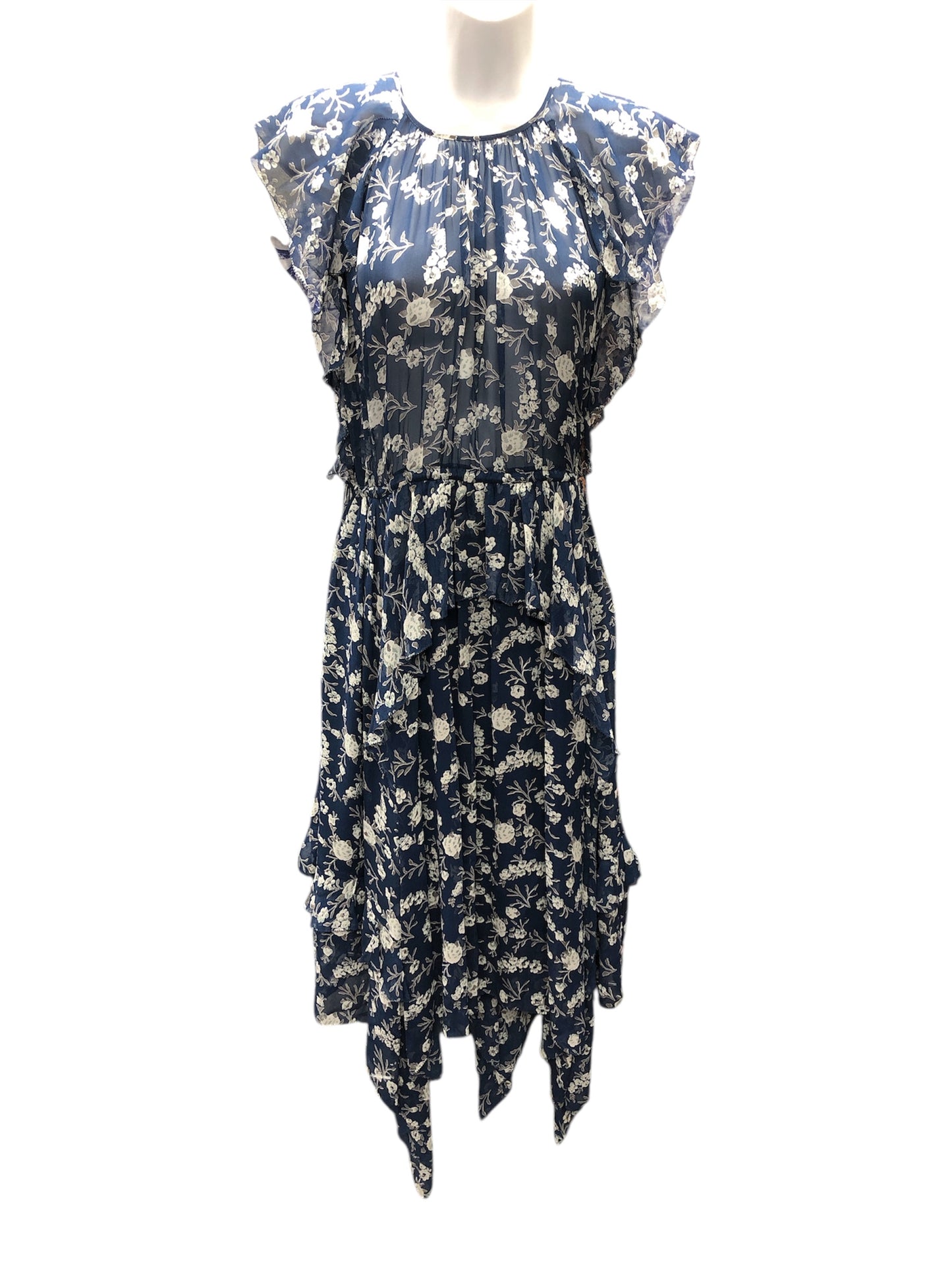 Ulla Johnson Women's Silk Dress Navy 6