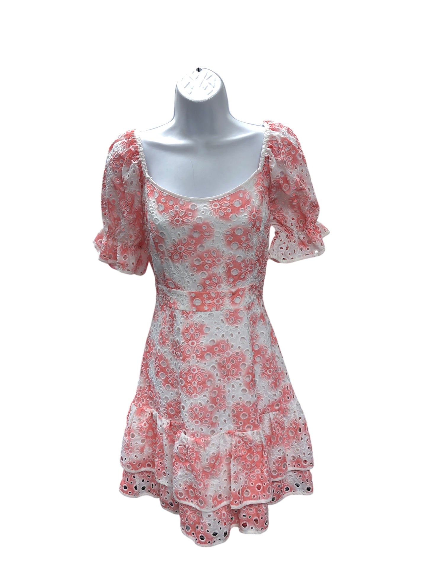 NWT Stellah Women's Eyelet Dress Pink S