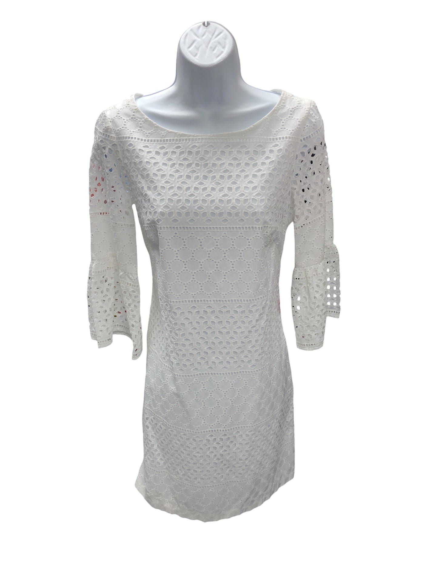 NWT Vince Camuto Women's Eyelet Dress White 4