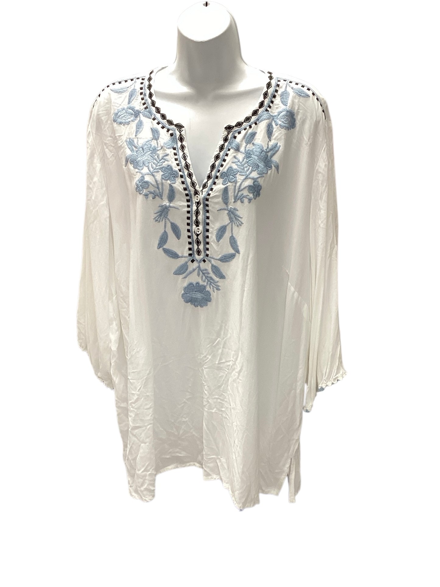 C&C Women's Tunic White 2X