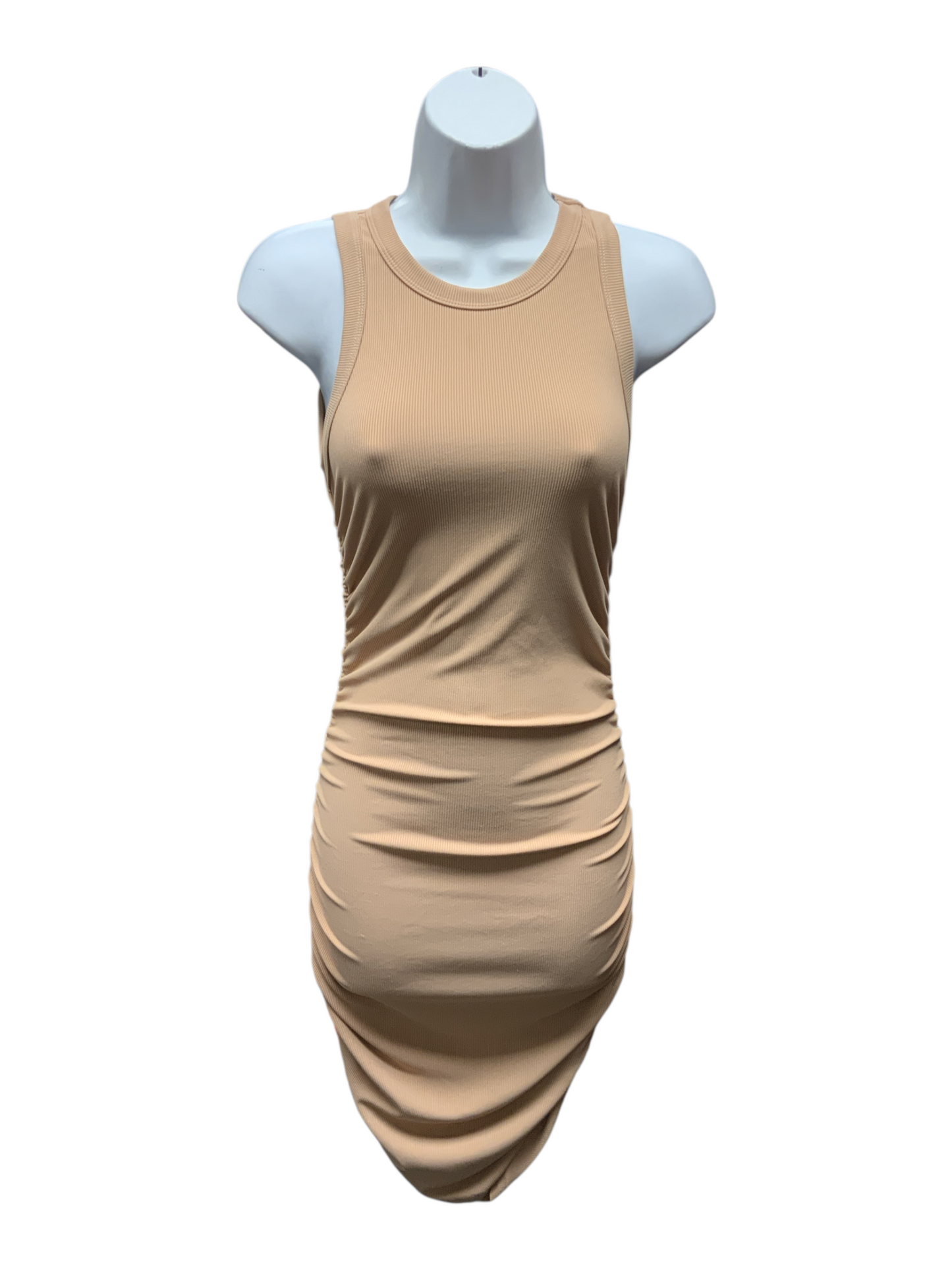 Women's Rib Knit Dress Khaki S