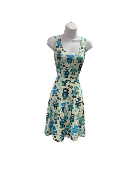 NEW CowCow Women's Dress Robot Green XL