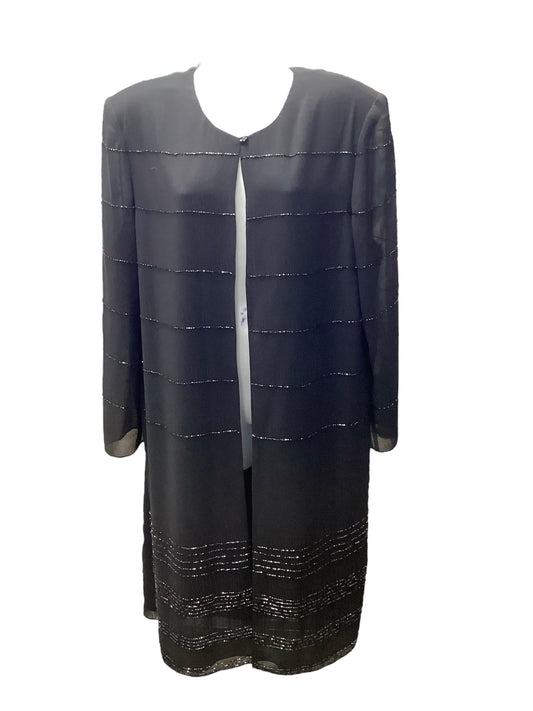 Carissimo Women's Bead Evening Jacket Black 16
