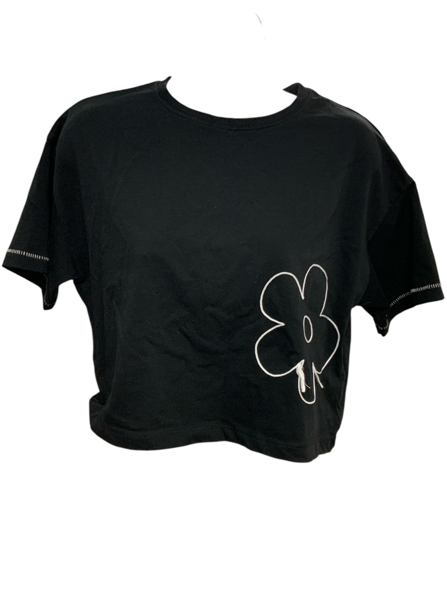 Zara Jr Crop Tee Black 13/L
