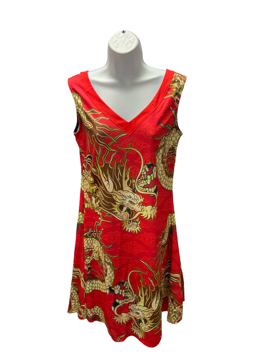 New CowCow Women's Dress Dragon Red L
