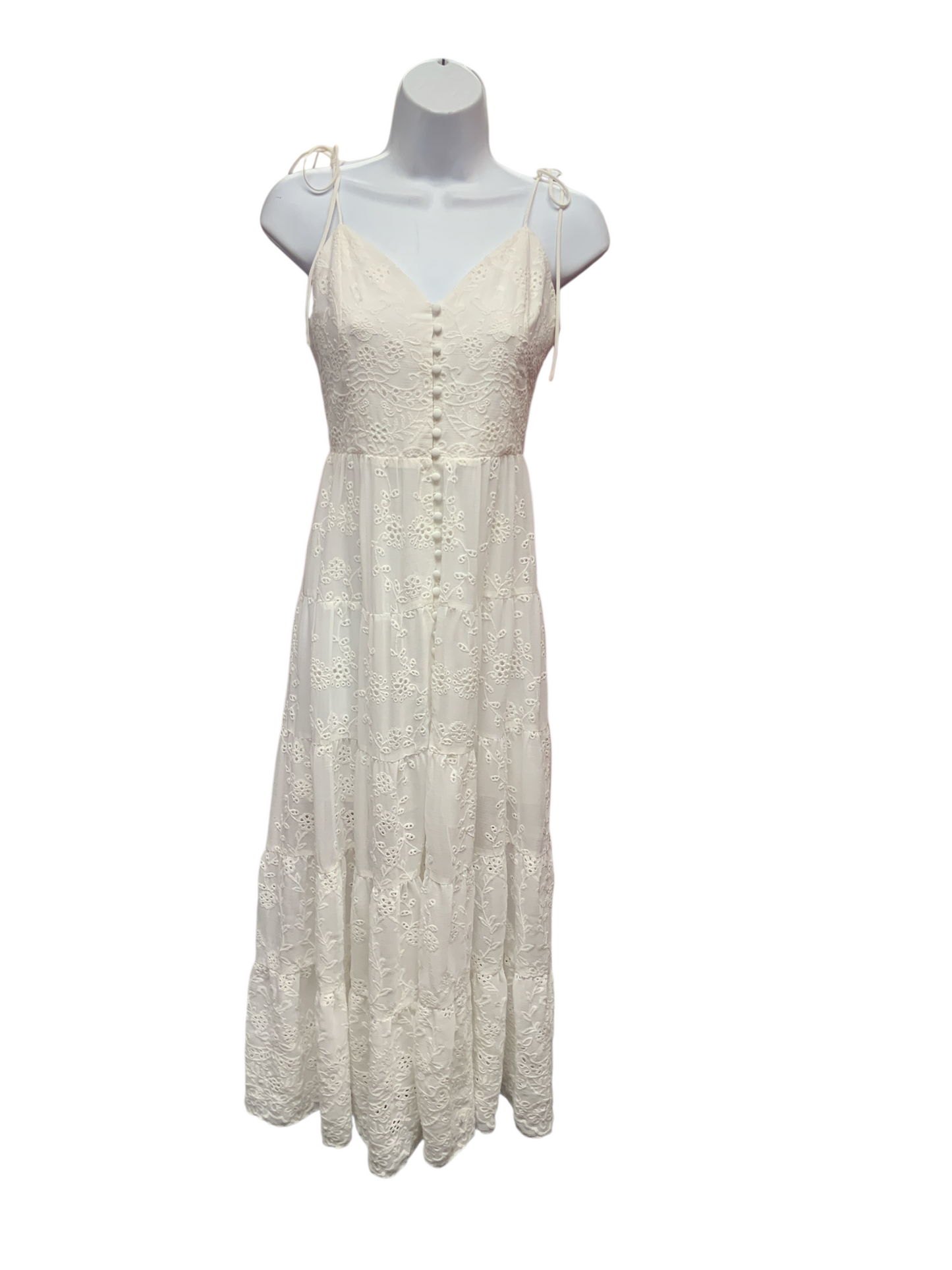 Alice & Olivia Women Eyelette Dress White