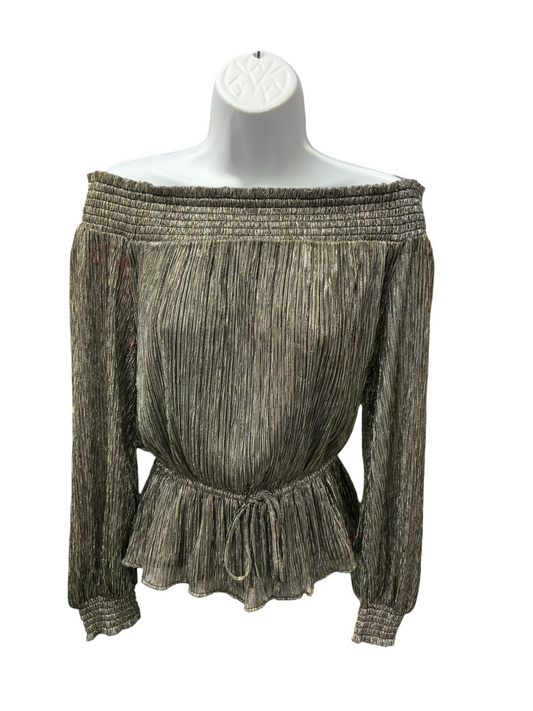 NWT WHBM Women's Blouse Gold XS