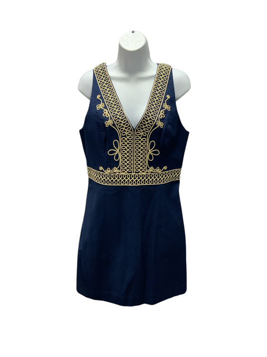 Lilly Pulitzer Womens Pique Dress Navy 10