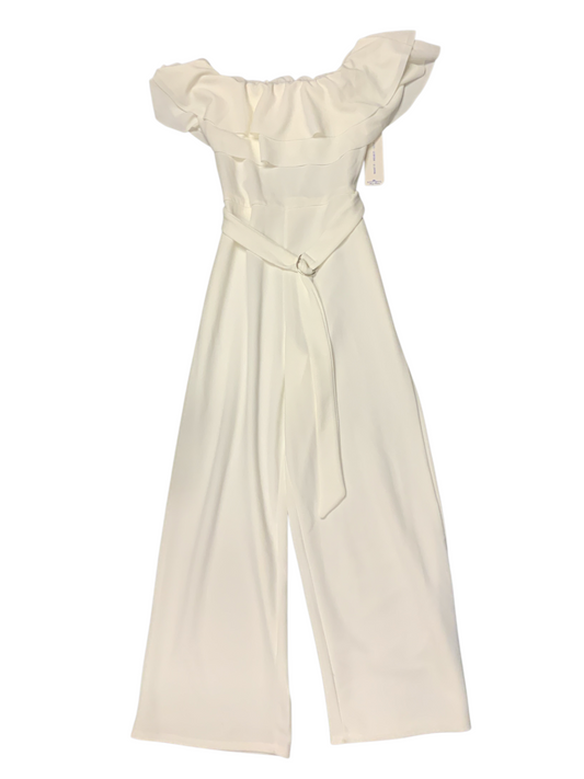 NWT Almost Famous Women's Jumpsuit White L