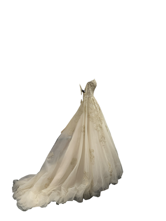 Ella Rosa Women's Bridal Gown Cream 10=M