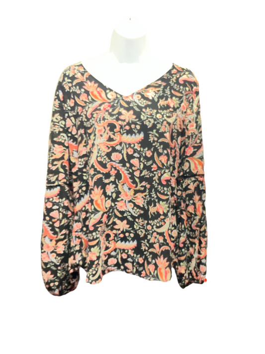 Rose + Olive Women's Blouse Black Multi M