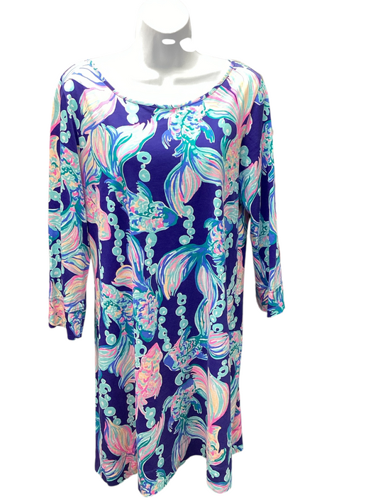 Lilly Pulitzer 3/4 Knit Dress TrueBlue L