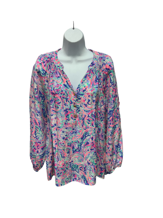 Lilly Pulitzer Women's Silk Blouse Peri M