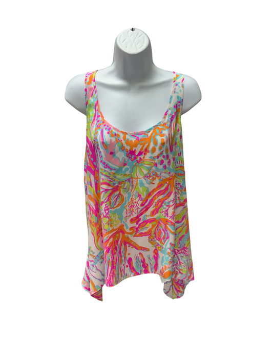 Lilly Pulitzer Women's Silk Tank Pink L